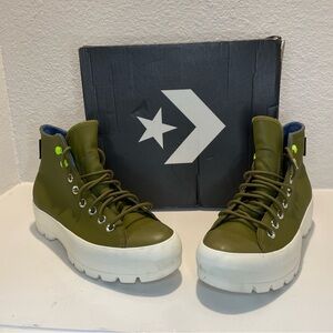 Converse Women's Moss Green High-Top Sneakers, Size 10